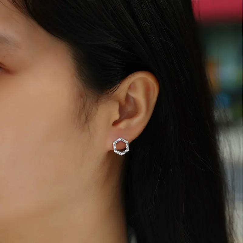 1-Par-Plata-Esterlina-Blanco-Oro-Plateado-Plata-925-Pendientes-De-Moissanita