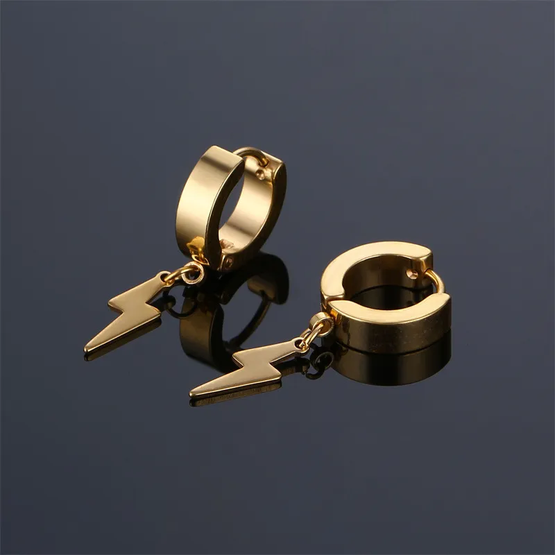 1-Pieza-Estilo-De-Moda-Rel-mpago-Acero-Inoxidable-Enchapado-Pendientes-De-Gota-Pinzas-Para-Las-Orejas (1)