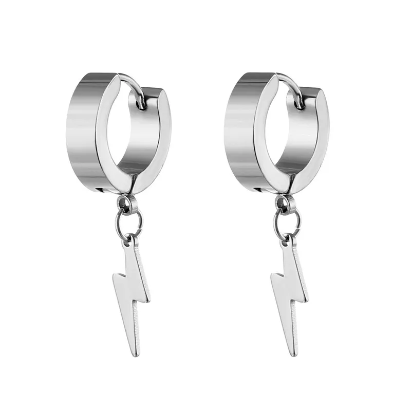 1-Pieza-Estilo-De-Moda-Rel-mpago-Acero-Inoxidable-Enchapado-Pendientes-De-Gota-Pinzas-Para-Las-Orejas (2)