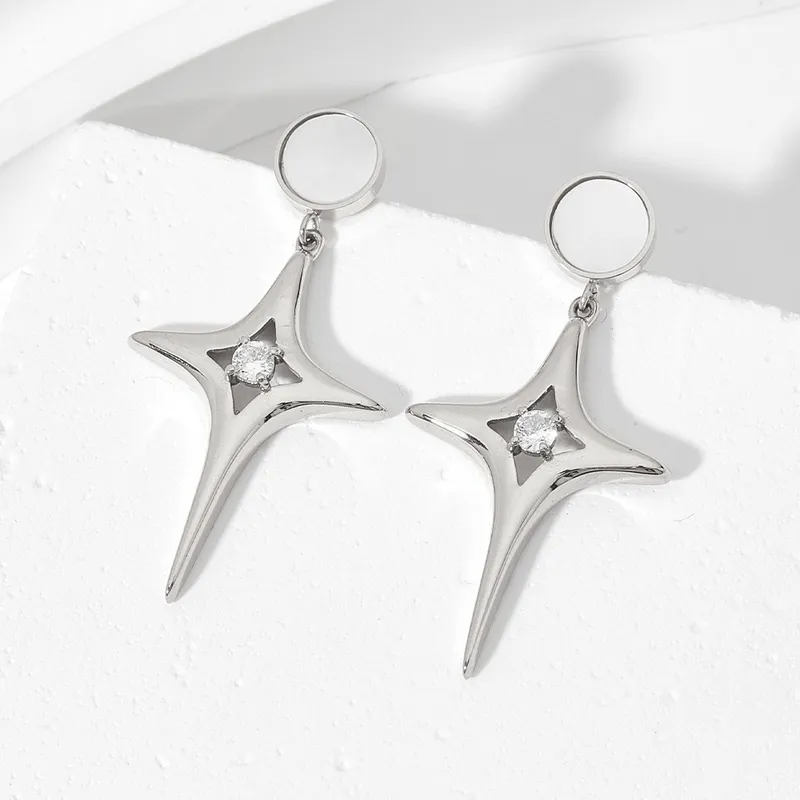 1-Pair-Simple-Style-Four-Eight-Pointed-Stars-Solid-Color-304-Stainless-Steel-16K-Gold-Plated-White-Gold-Plated-Gold-Plated-Drop-Earrings (1)