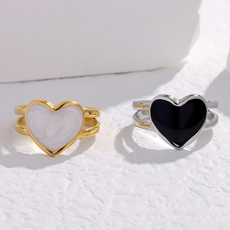 Fashion-Heart-Shape-Stainless-Steel-Enamel-Open-Ring-1-Piece (1)