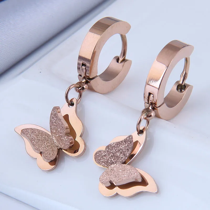 Pendientes-De-Acero-De-Titanio-De-Mariposa-Ol-De-Moda