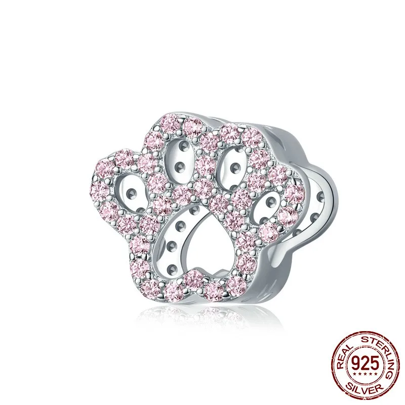 1-Pieza-Plata-De-Ley-925-Circ-n-Infinidad-Huella-Forma-De-Coraz-n-Accesorios-De-Joyer-a