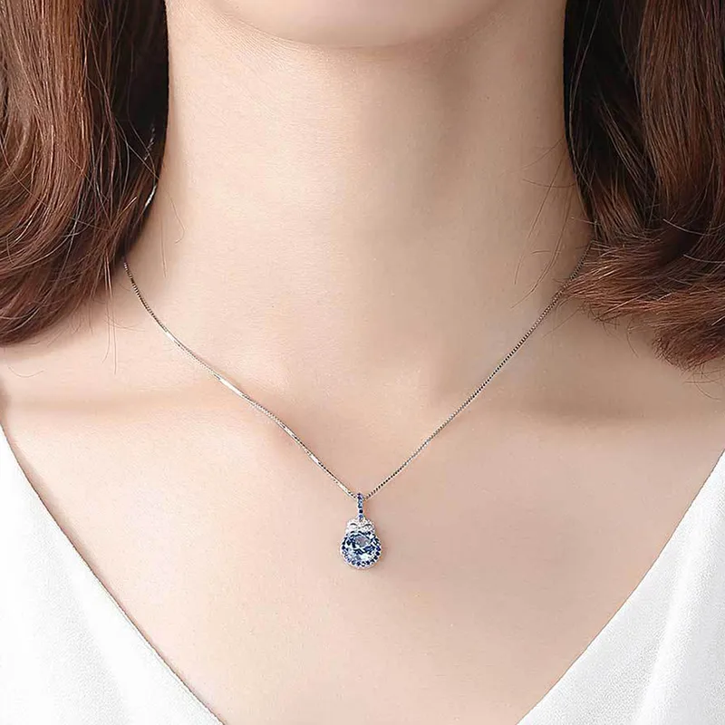 Plata-De-Ley-925-Flor-Circ-n-Blanco-Oro-Plateado-Mujeres-Cadena-De-Caja-Conjunto-De-Joyas-6